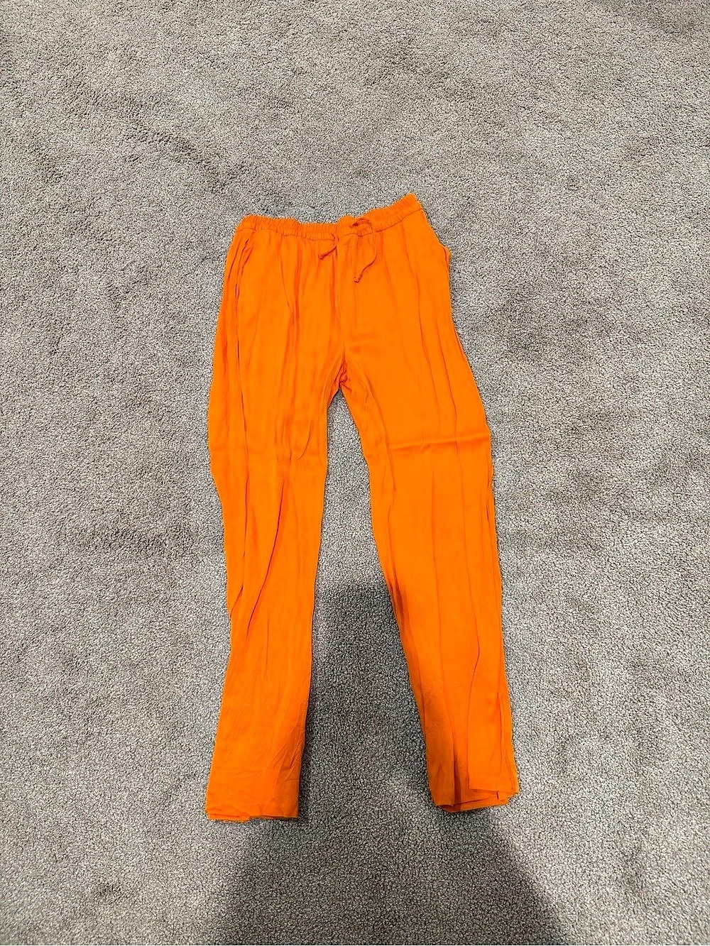Zara Orange Track Pants Size Medium Like New